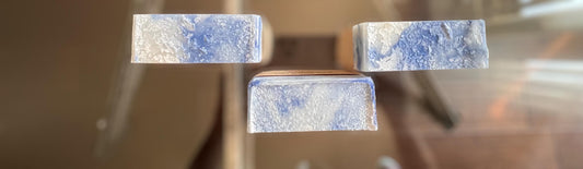 100% coconut oil cold processed soap with Eucalyptus, Sandalwood and Tea Tree essential oils