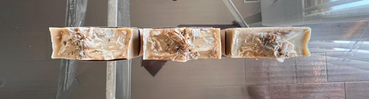 Cold processed soap with Matcha, and lavender essential oil