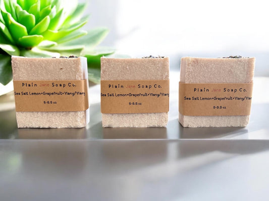 Sea Salt Soap with Grapefruit, Lemon and Ylang/Ylang essential oils